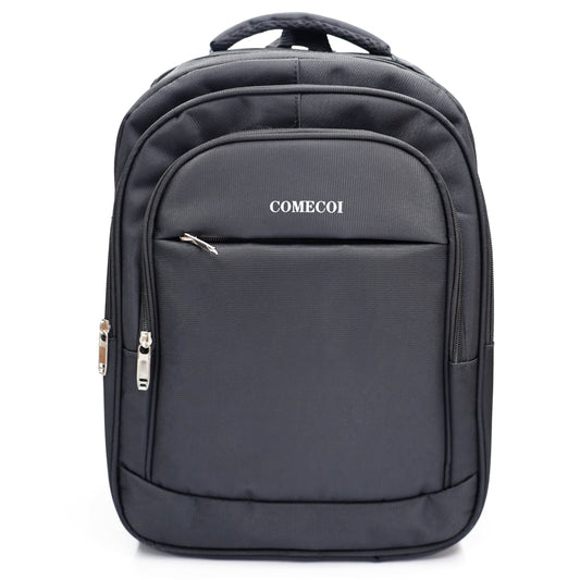 COMECOI Laptop Backpack-Laptop/Tablet, Durable, Water-Repellent, Lightweight, Clean Design-Black